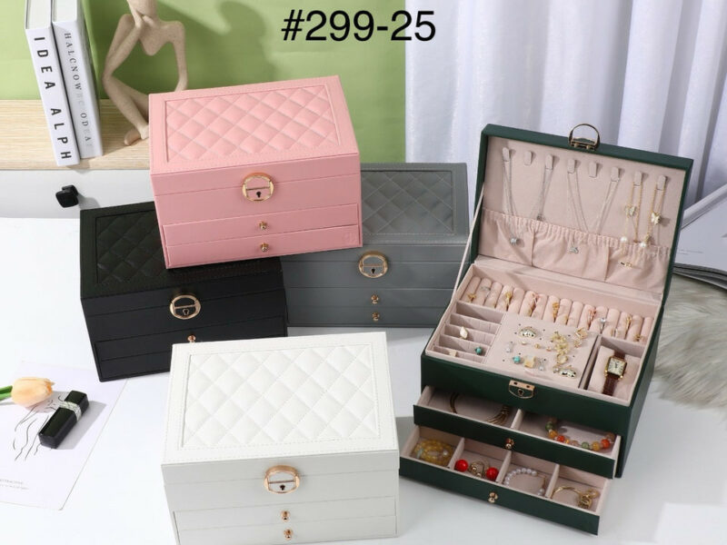 Boîtes a bijoux en cuir végétalien