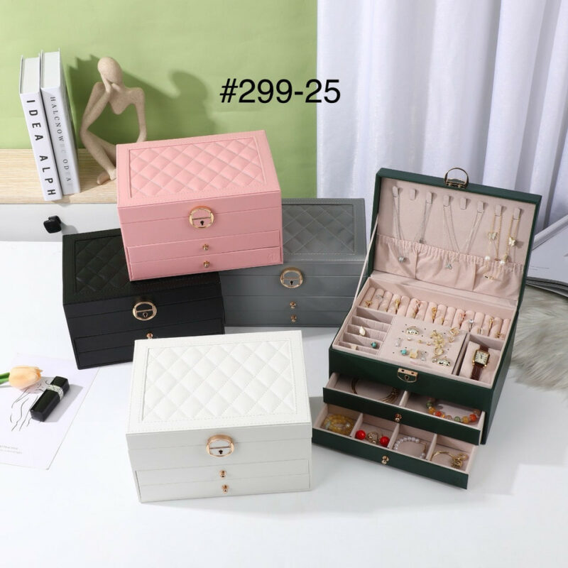 Boîtes a bijoux en cuir végétalien