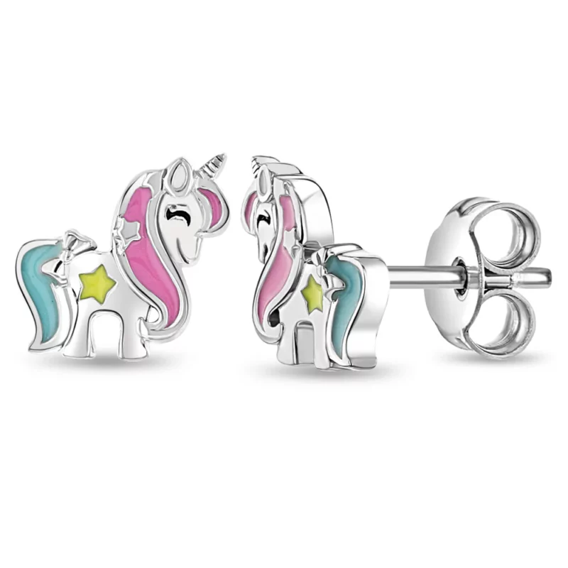 Boucle d'oreille licorne 3-10ans, argent 925 – Image 3
