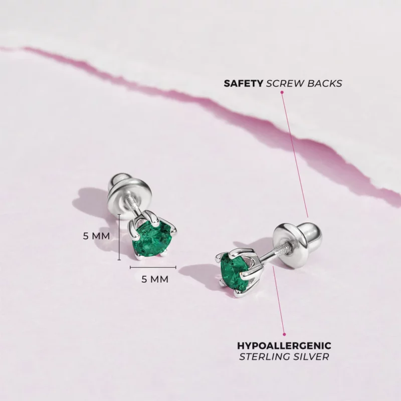 Boucle d'oreille 0-10 ans, argent 925, pierres de naissance – Image 6