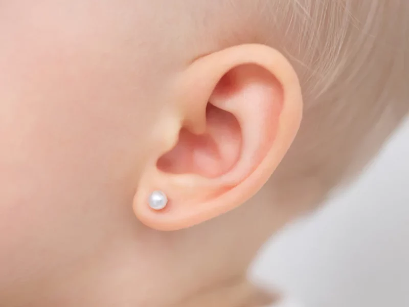 Boucle d'oreille 0-10 ans, argent 925, perle 4mm
