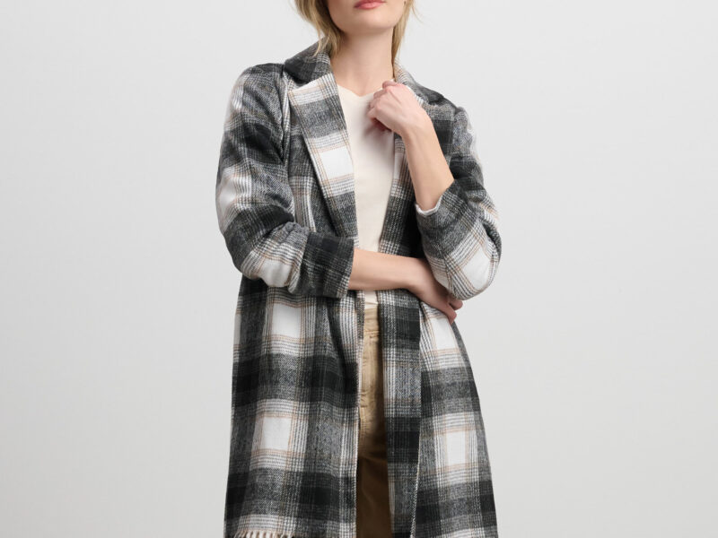 Manteau Veston noir et gris
