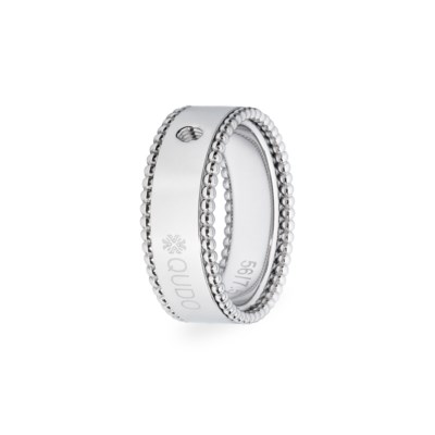 Bague QUDO, acier inoxydable argent