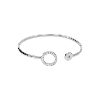 Qudo, bracelet acier inoxydable, couleur argent