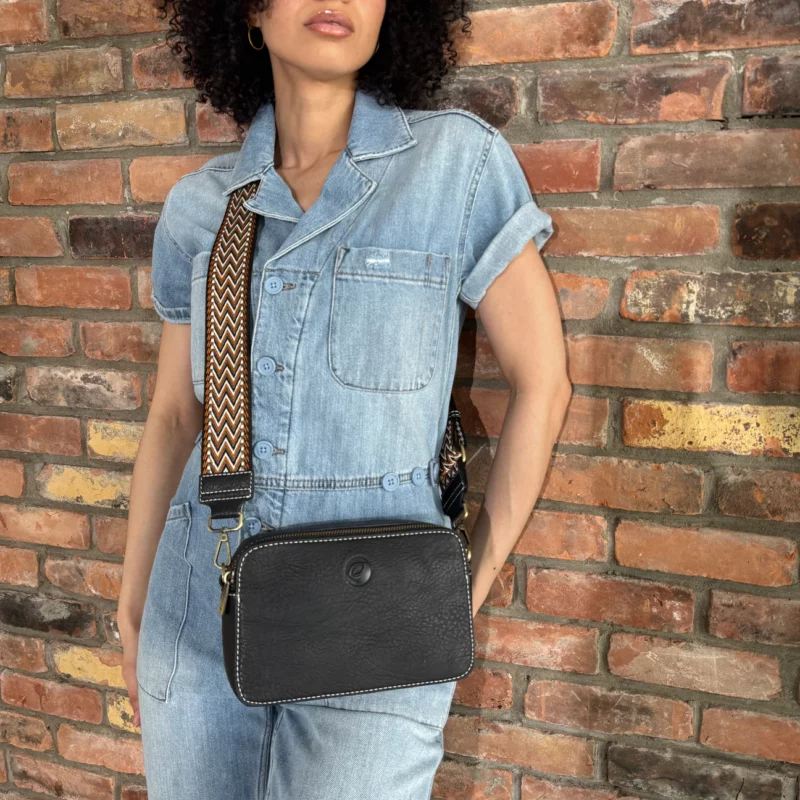 Sac a bandoulière noir ESPE, Végan