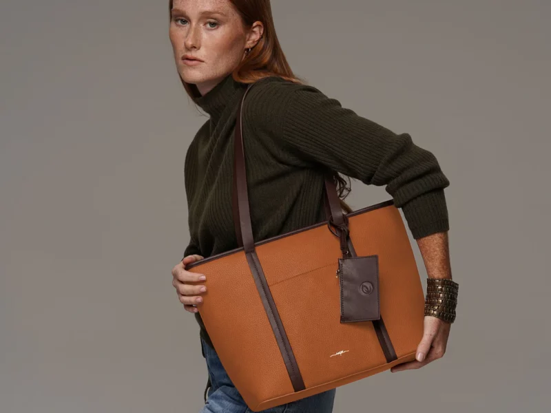 Sac a main Tan et brun ESPE, Végan