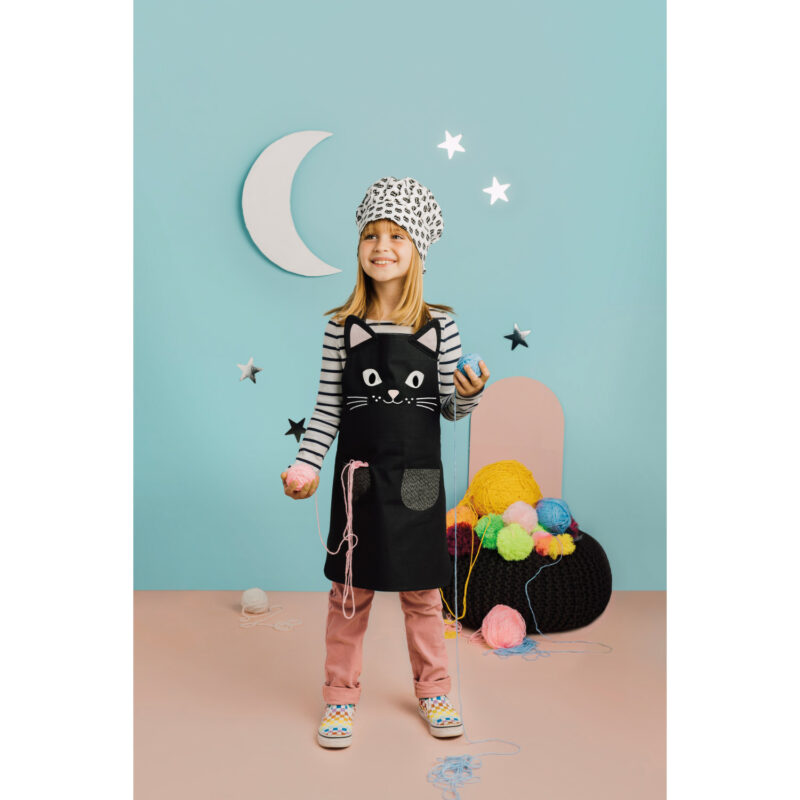 Tablier et chapeau de chef chat pour enfant – Image 2